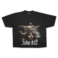 He is Light PREMIUM Oversized Tee in Black