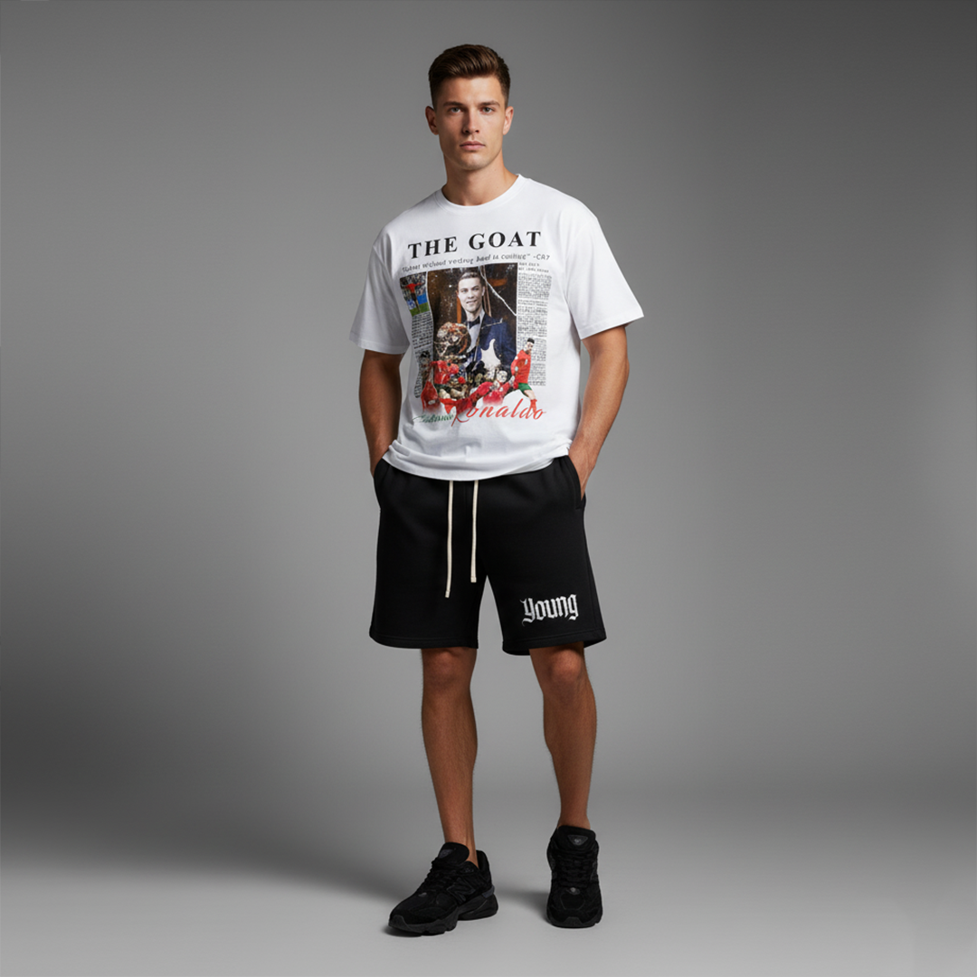 Cristiano Ronaldo “The GOAT” PREMIUM Oversized Tee