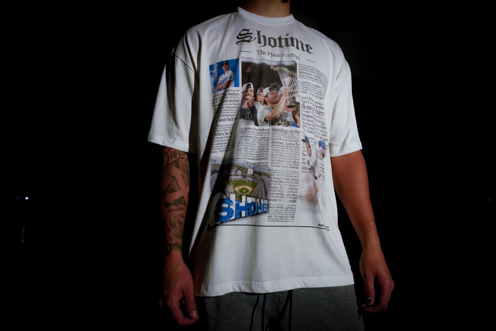 Sho-Time PREMIUM Oversized Tee in White