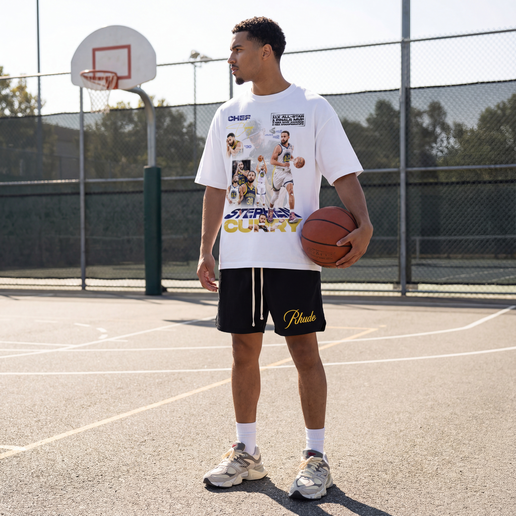 Chef Curry PREMIUM Oversized Tee in White
