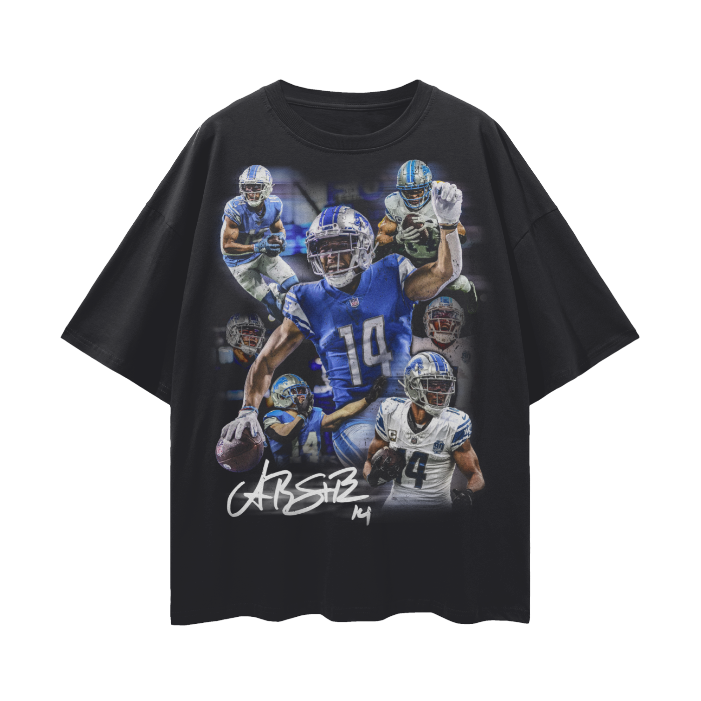 Amon-Ra St. Brown PREMIUM Oversized Tee in Black
