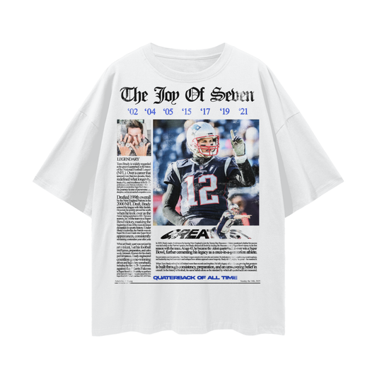 The Joy Of Seben PREMIUM Oversized Tee in White