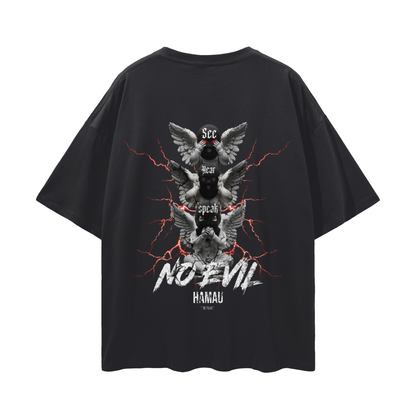 Hamau “Be Silent” PREMIUM Oversized Tee in Black