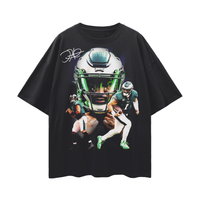 Jalen Hurts x Eagles PREMIUM Oversized Tee in Black