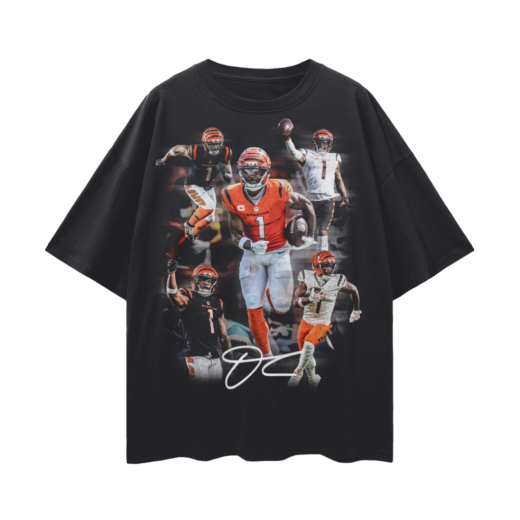 Ja’Marr Chase PREMIUM Oversized Tee in Black