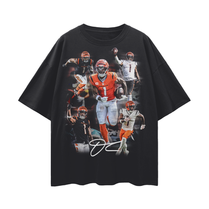 Ja’Marr Chase PREMIUM Oversized Tee in Black