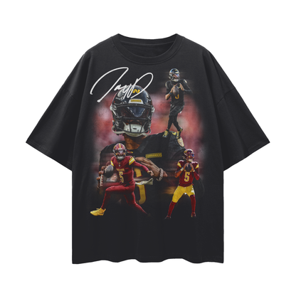 Jayden Daniels PREMIUM Oversized Tee in Black