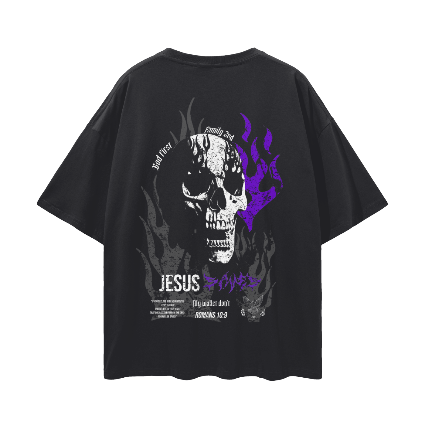 Jesus Saves PREMIUM Oversized Tee in Black