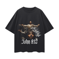 He is Light PREMIUM Oversized Tee in Black