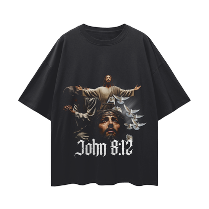 He is Light PREMIUM Oversized Tee in Black