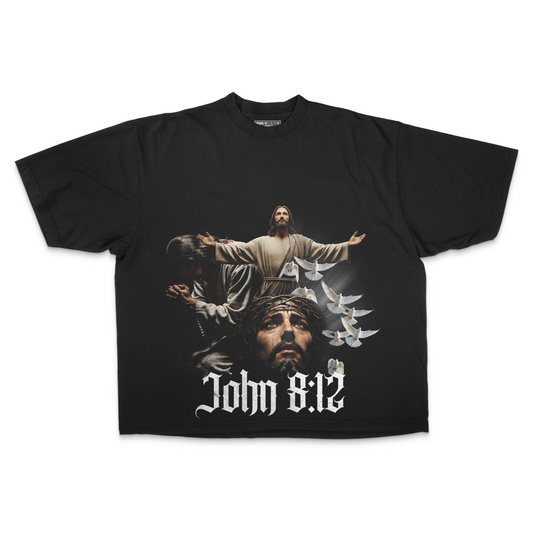 He is Light PREMIUM Oversized Tee in Black