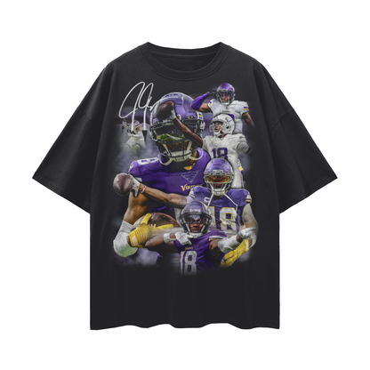 Justin Jefferson PREMIUM Oversized Tee in Black