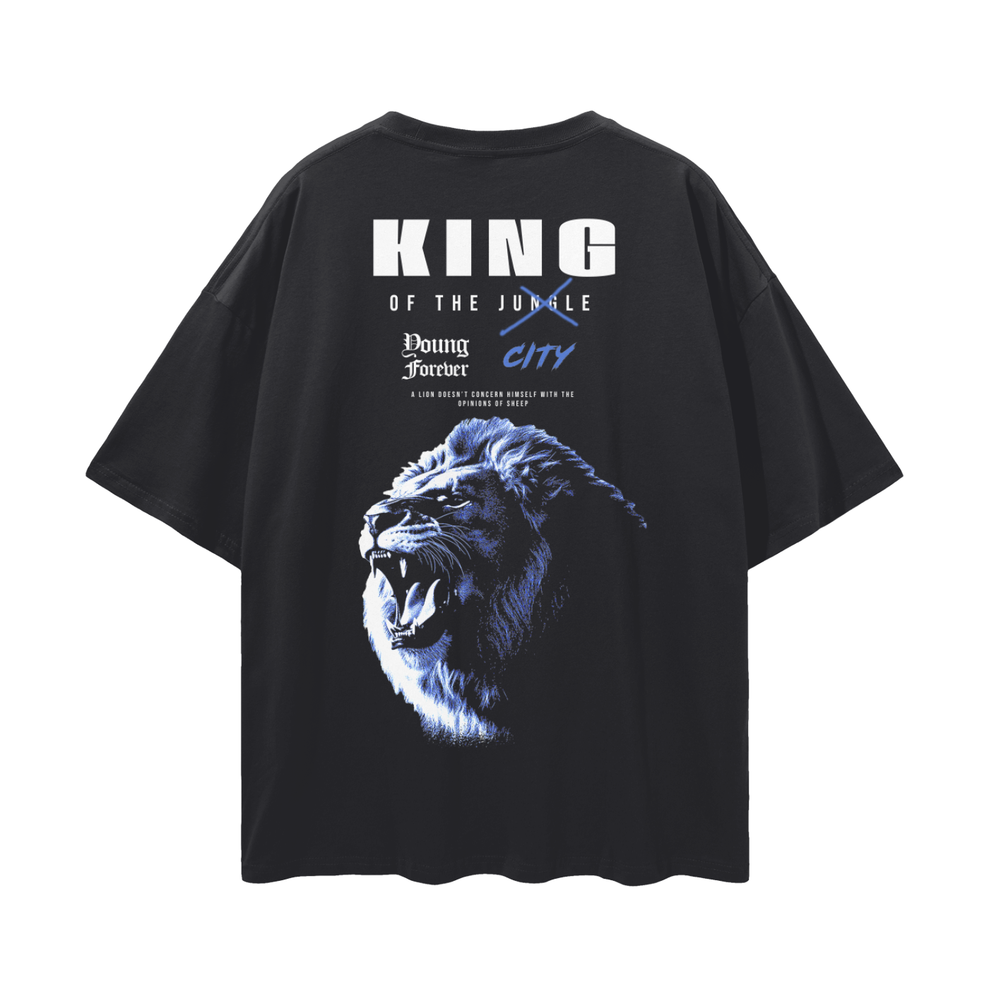 King of the City PREMIUM Oversized Tee in Black