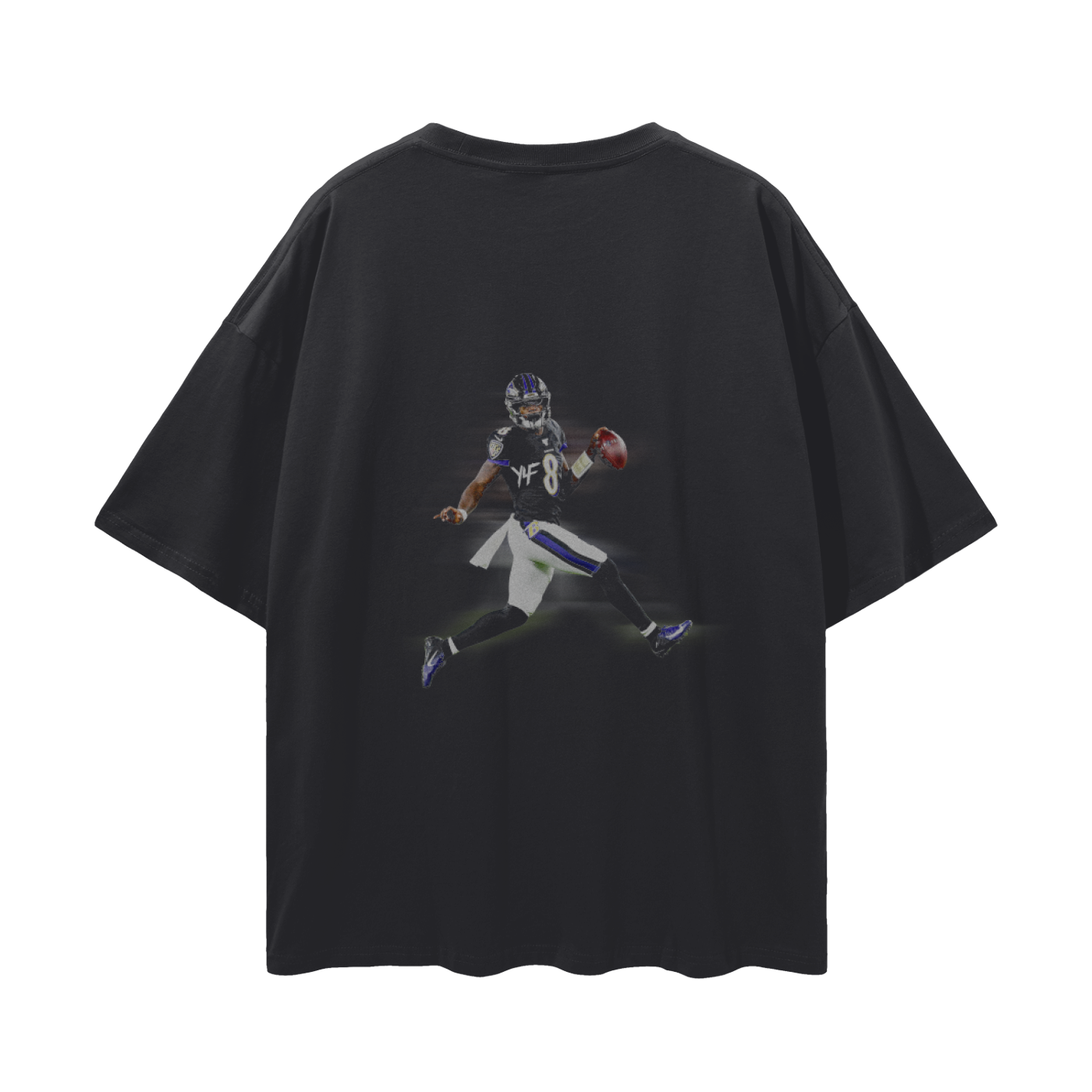 Lamar Jackson x Ravens PREMIUM Oversized Tee in Black