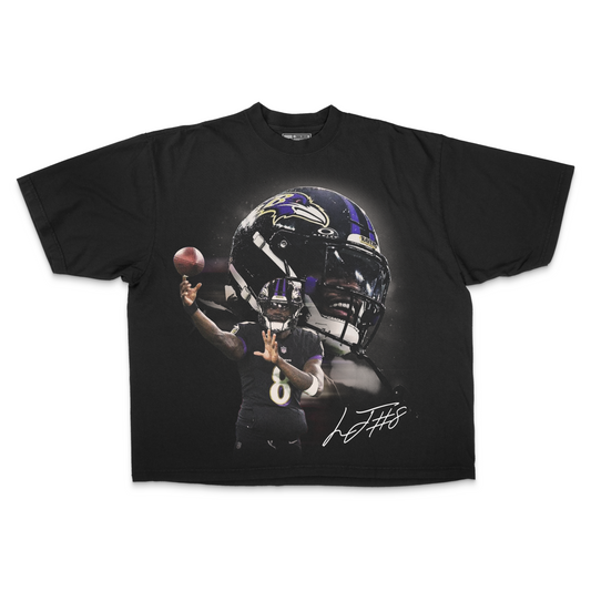 Lamar Jackson x Ravens PREMIUM Oversized Tee in Black