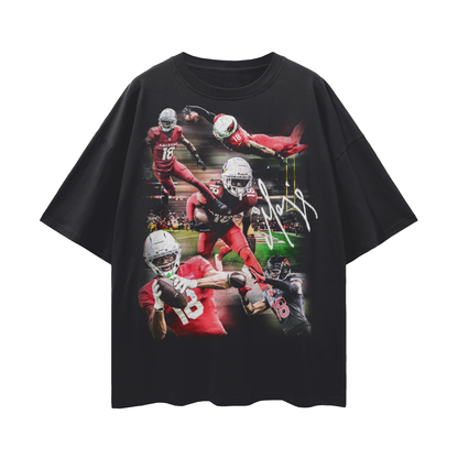 Marvin Harrison Jr. PREMIUM Oversized Tee in Black