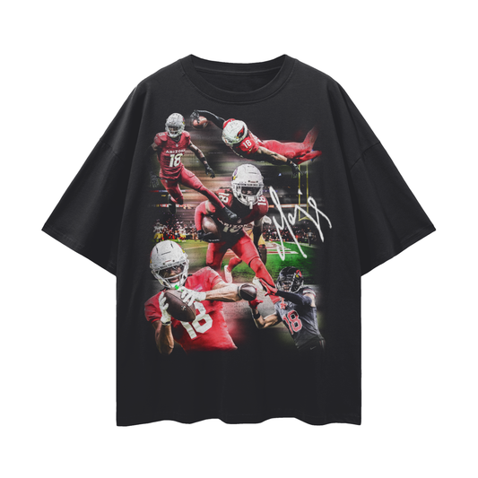 Marvin Harrison Jr. PREMIUM Oversized Tee in Black