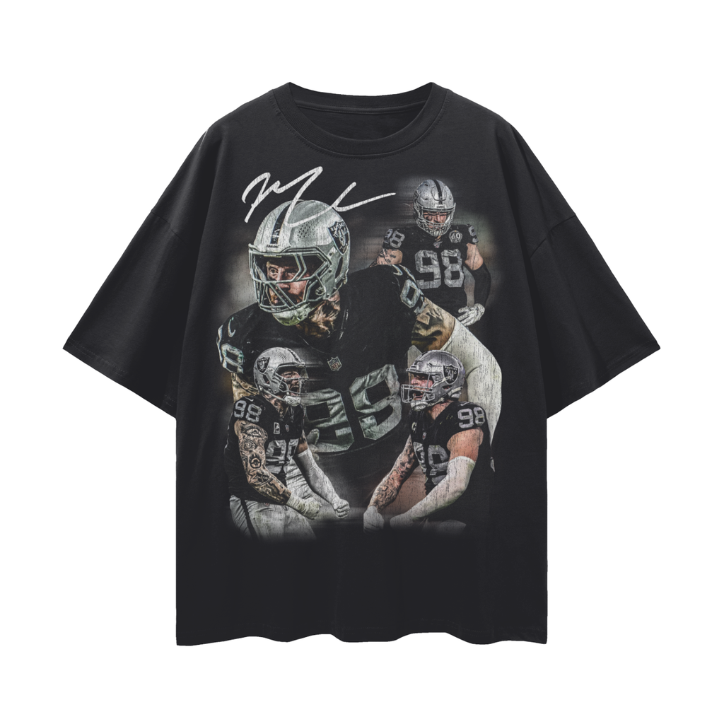 Maxx Crosby PREMIUM Oversized Tee in Black
