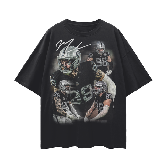 Maxx Crosby PREMIUM Oversized Tee in Black