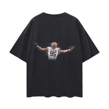 Myles Garrett PREMIUM Oversized Tee in Black