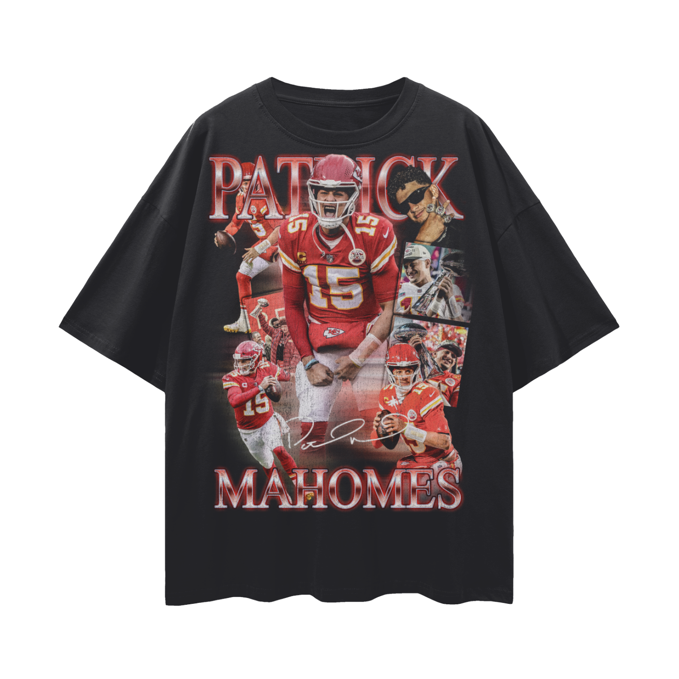 Patrick Mahomes PREMIUM Oversized Tee in Black