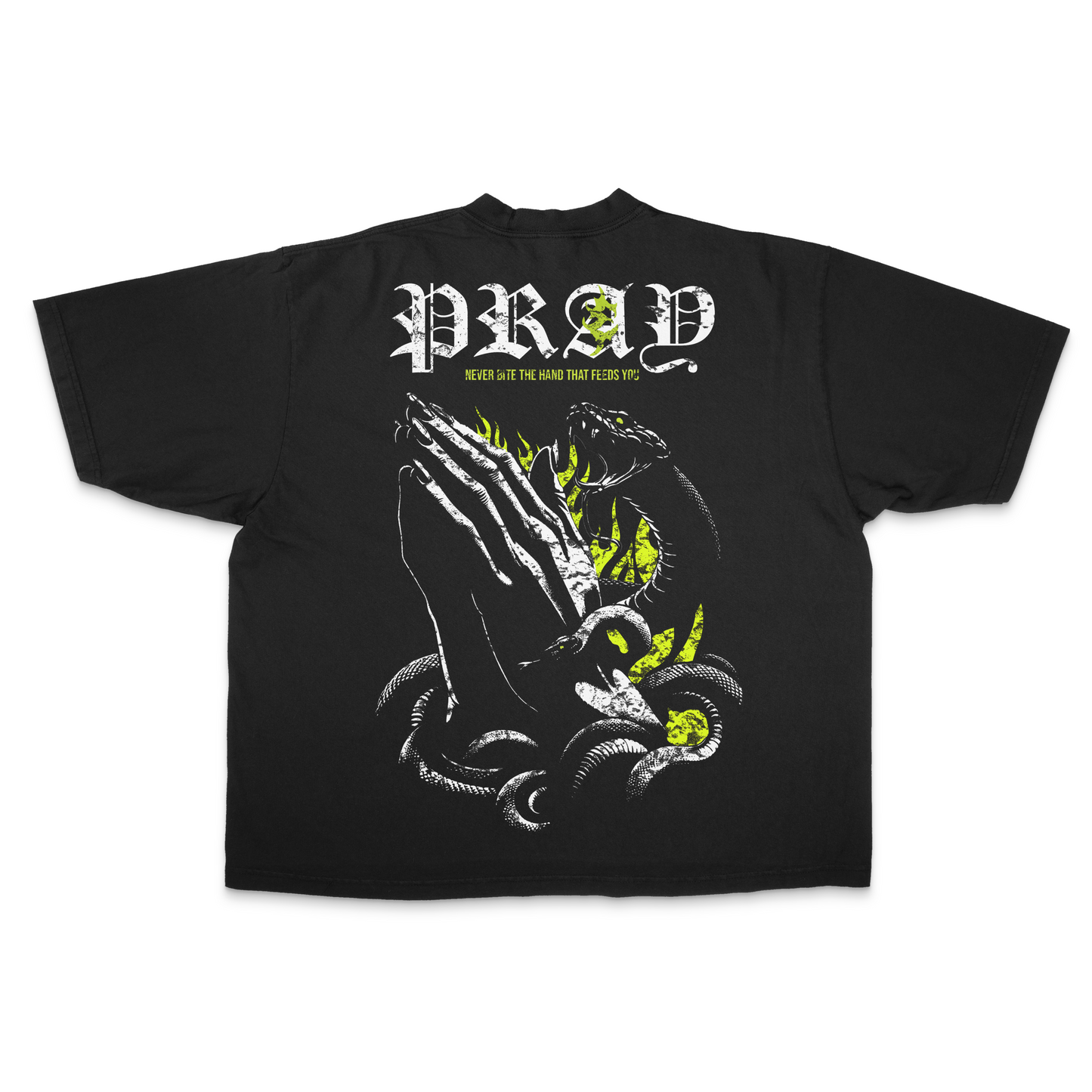 Pray Not Prey PREMIUM Oversized Tee in Black