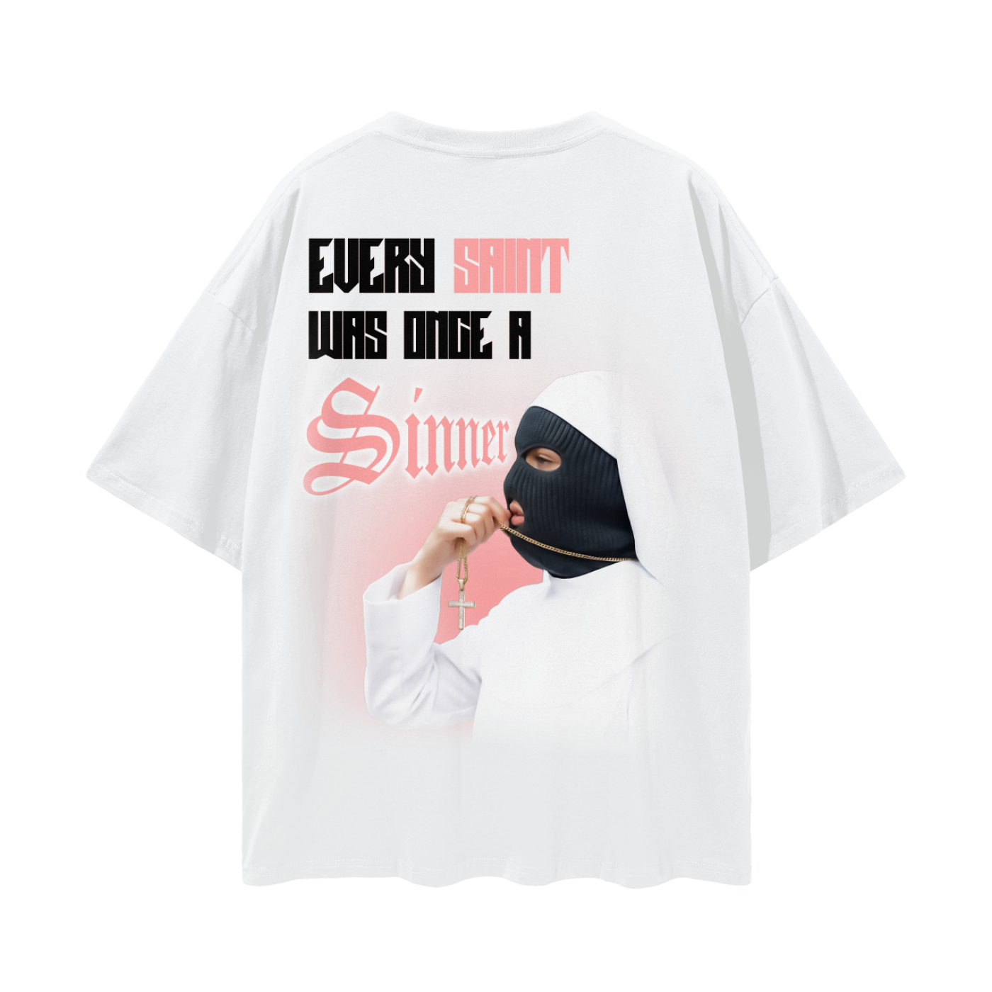 Saints and Sinners PREMIUM Oversized Tee in White
