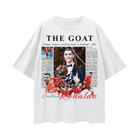 Cristiano Ronaldo “The GOAT” PREMIUM Oversized Tee