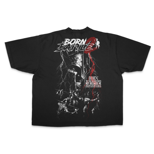 Born 2 Battle PREMIUM Oversized Tee in Black