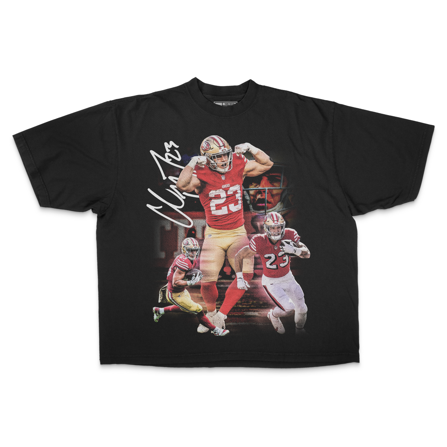Christian McCaffrey PREMIUM Oversized Tee in Black