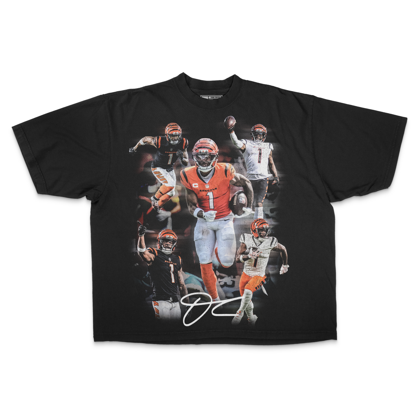 Ja’Marr Chase PREMIUM Oversized Tee in Black