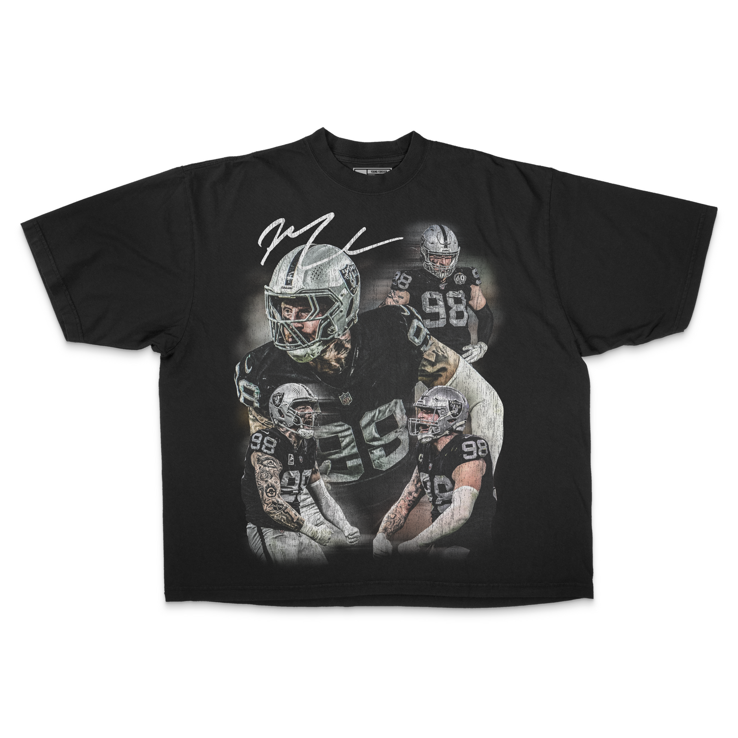 Maxx Crosby PREMIUM Oversized Tee in Black