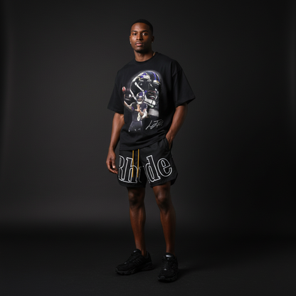 Lamar Jackson x Ravens PREMIUM Oversized Tee in Black